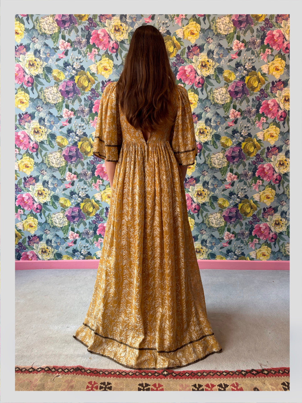 Thea Porter Gold Embroidered Gown