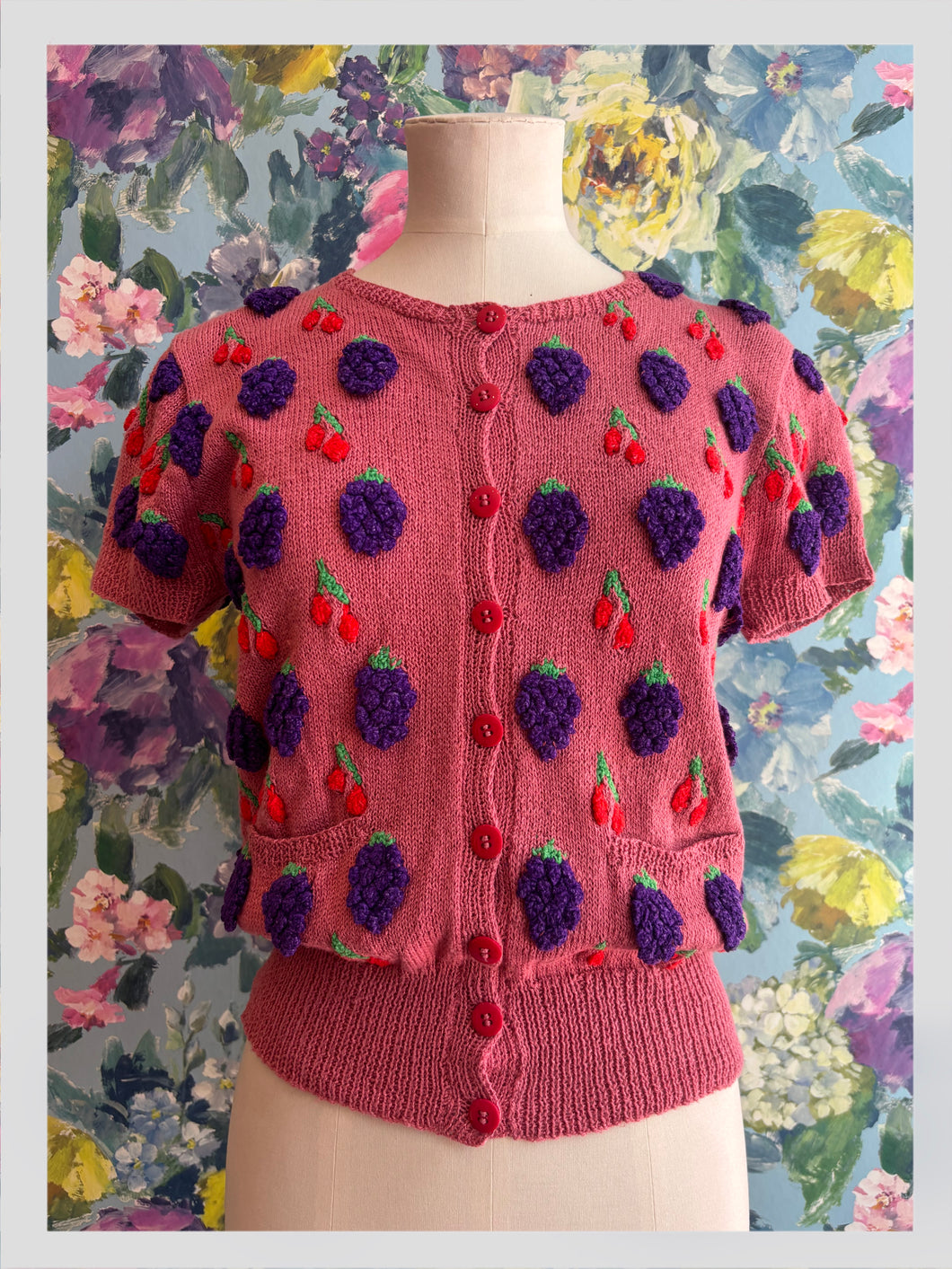 Patricia Roberts Fruit Knit Cardigan