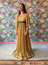Load image into Gallery viewer, Thea Porter Gold Embroidered Gown