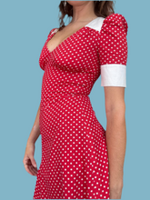 Load image into Gallery viewer, Biba Red Polkadot Dress