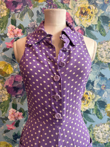 Biba Purple Polkadot Dress