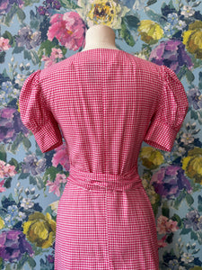 Biba Gingham Wrap Dress