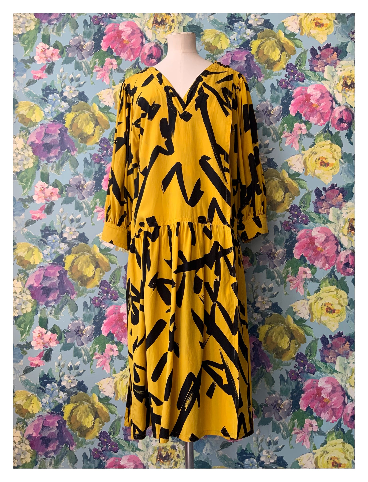 Jil Sander Abstract Black & Yellow Dress DRESS Bridport Jil Sander Abstract Black & Yellow Dress DRESS Bridport
