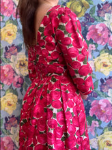 Load image into Gallery viewer, Fuchsia Floral Silk Dress from DRESS, in Bridport