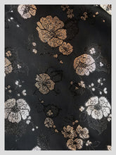 Load image into Gallery viewer, Metallic Silk Brocade Black &amp; Silver Gown from Dress, in Bridport