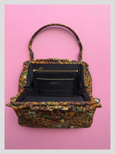 Load image into Gallery viewer, Silk Feather Motif Handbag
