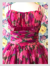 Load image into Gallery viewer, Hot Pink Roses Cocktail Dress from Dress, in Bridport