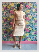 Load image into Gallery viewer, Vintage Slub Silk Two-Piece Ivory Suit