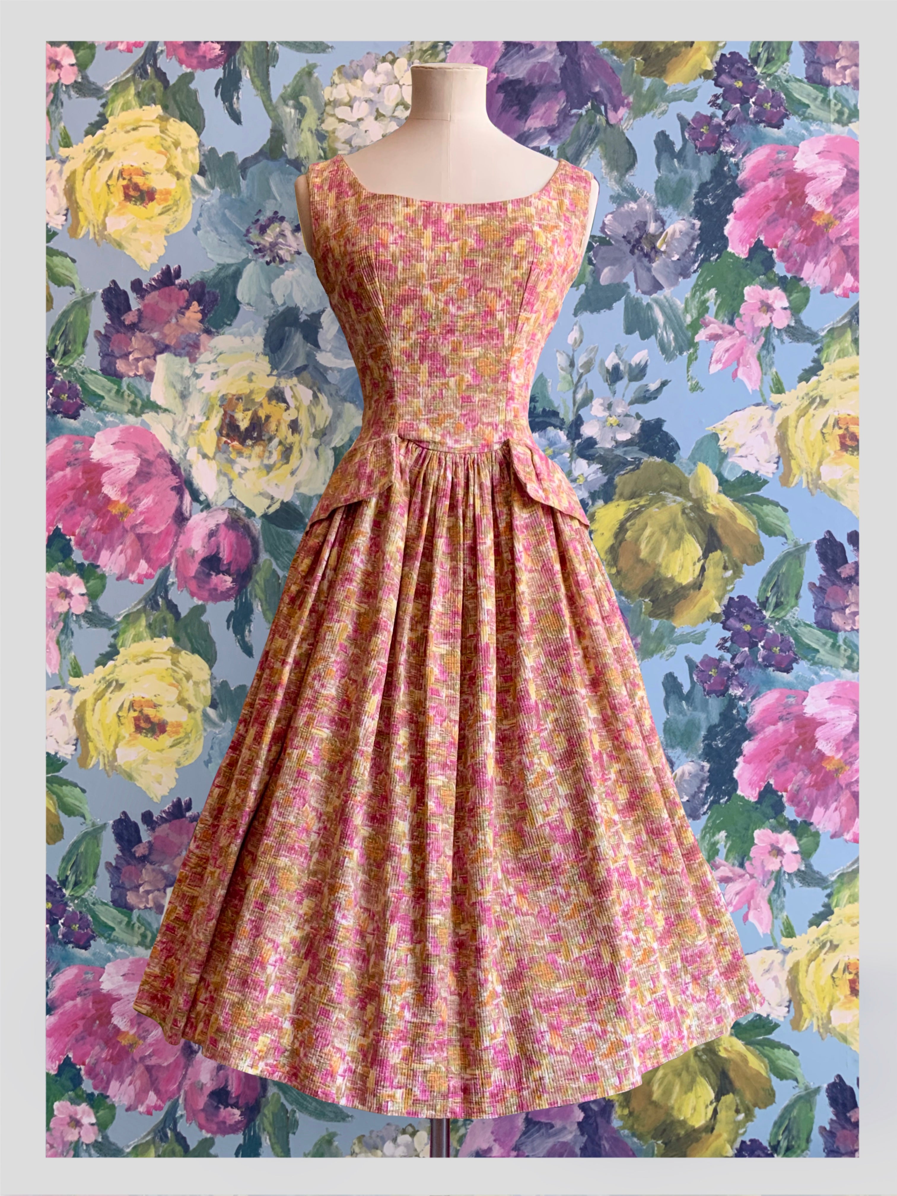 Frank Usher Peach Pink Day Dress – DRESS Bridport - Main Image