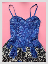 Load image into Gallery viewer, Horrockses Blue Floral Party Dress from Dress, in Bridport