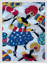Load image into Gallery viewer, Djembe Drummer Rockabilly Circle Skirt from Dress, in Bridport