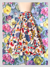 Load image into Gallery viewer, Djembe Drummer Rockabilly Circle Skirt from Dress, in Bridport