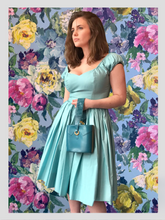 Load image into Gallery viewer, Tiffany Blue Cotton Sun Dress from Dress, in Bridport