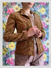 Load image into Gallery viewer, Mustard Paisley Velvet Jacket from DRESS, in Bridport