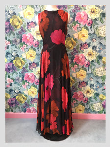 Hardy Amies Burning Poppies Gown from Dress, in Bridport