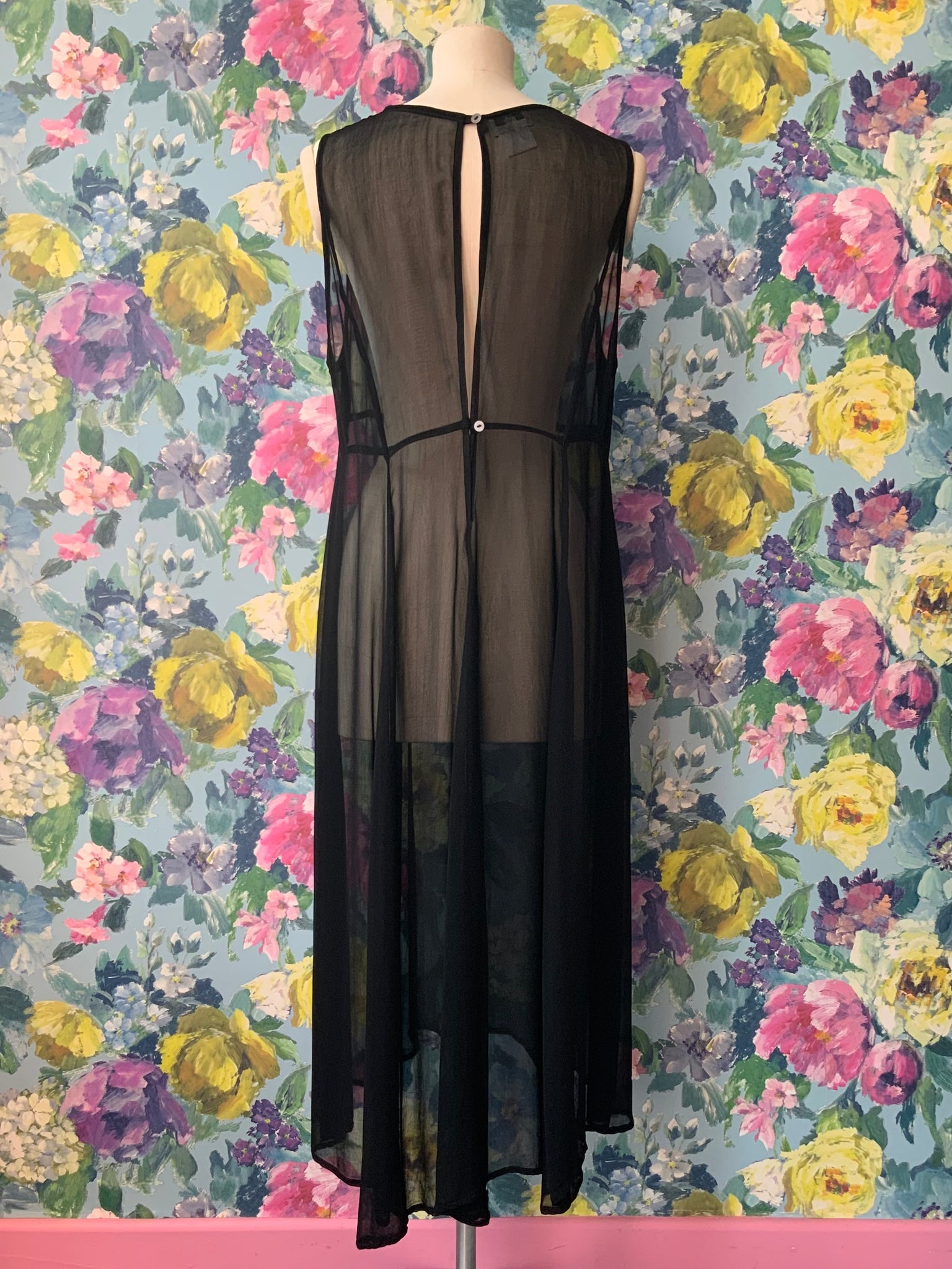 dries van noten sheer dress Dries Van Noten 90s netting dress and slip JAMES VELORIA