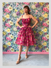 Load image into Gallery viewer, Hot Pink Roses Cocktail Dress from Dress, in Bridport