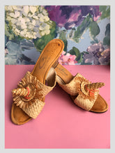 Load image into Gallery viewer, Straw Sombrero Wedge Sandals from Dress, in Bridport