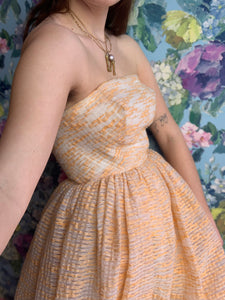 Apricot Strapless Party Dress from DRESS, in Bridport