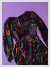 Load image into Gallery viewer, Princess-Line Autumnal Patchwork Design Velvet Dress from Dress, in Bridport