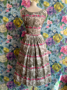 Toile De Jouy Cotton Sun Dress from DRESS, in Bridport