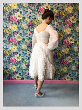 Load image into Gallery viewer, White Tiered Ruffle Cocktail Dress from Dress, in Bridport