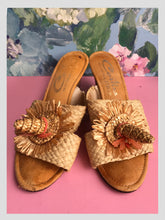 Load image into Gallery viewer, Straw Sombrero Wedge Sandals from Dress, in Bridport