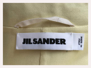 Jil Sander Yellow Swing Coat from Dress, in Bridport