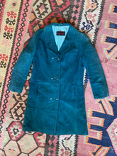 Load image into Gallery viewer, Teal Suede Coat
