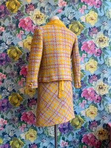 Sherbet Lemon Tweed Dress & Jacket