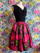 Load image into Gallery viewer, Gigi Young Black &amp; Fuchsia Floral Cocktail Dress from DRESS, in Bridport