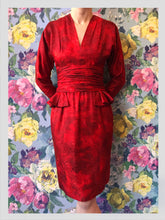 Load image into Gallery viewer, Nina Ricci Ruby Chinese Silk Cocktail Dress