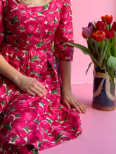 Load image into Gallery viewer, Fuchsia Floral Silk Dress from DRESS, in Bridport