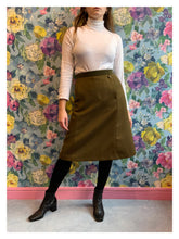 Load image into Gallery viewer, Maison Margiela Khaki Green Wool Skirt from Dress, in Bridport