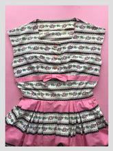 Load image into Gallery viewer, Horrockses Cotton Pink Striped Day Dress from Dress, in Bridport