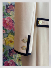 Load image into Gallery viewer, Givenchy White &amp; Navy Wool Coat