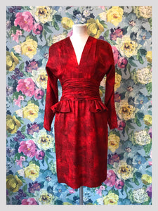 Nina Ricci Ruby Chinese Silk Cocktail Dress from Dress, in Bridport
