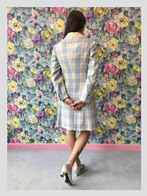 Load image into Gallery viewer, Baby Blue Checked Coat from Dress, in Bridport
