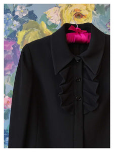 Black Miu Miu Ruffle Coat from DRESS, in Bridport