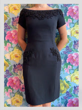 Load image into Gallery viewer, Catherine Walker Black &amp; Jet Beaded Cocktail Dress from Dress, in Bridport