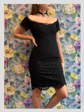 Load image into Gallery viewer, Catherine Walker Black Lace Dress
