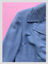 Load image into Gallery viewer, Cornflower Blue Waisted Vintage Jacket from Dress, in Bridport