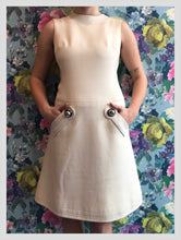 Load image into Gallery viewer, Cream Wool A-line Vintage Dress from DRESS