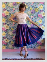 Load image into Gallery viewer, Cerulean Felt Rock and Roll Vintage Skirt from DRESS